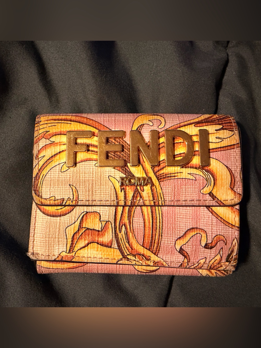 AuthenticFendi X Versace Fendace FF Baroque Compact Wallet